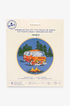 DMC Korsstygnskit Orange Van 14 x 13 cm - Aida 5,5/14 ct