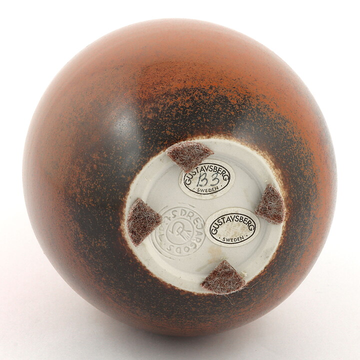 Stig Lindberg (1960s) Brown Studio Vase 24 cm