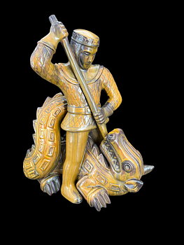 Rörstrand Gunnar Nylund  “Saint George and the Dragon,” signed “Unique”