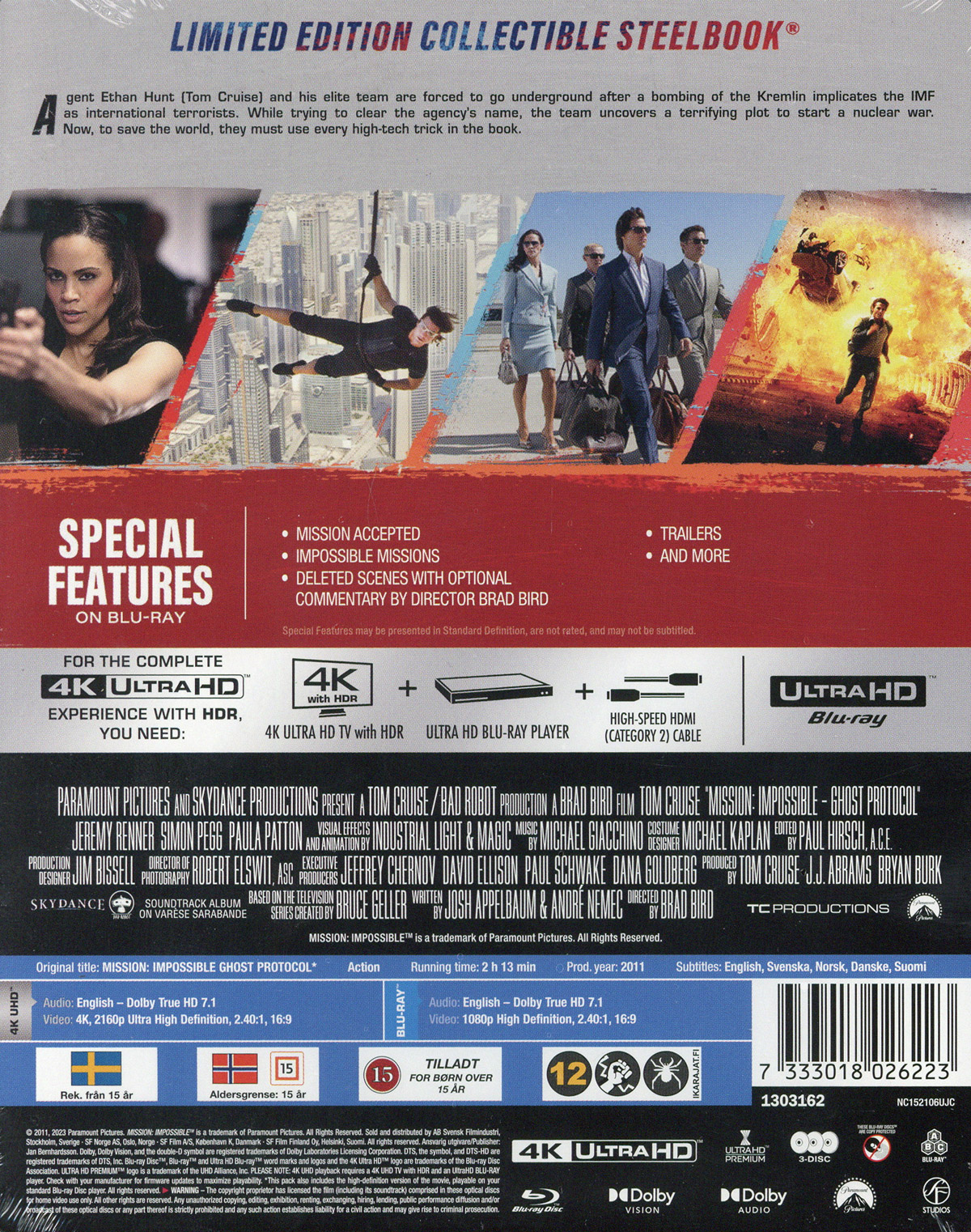 Mission: Impossible - Ghost Protocol (Limited Edition Steelbook) (4K Ultra HD + Blu-ray) - 2