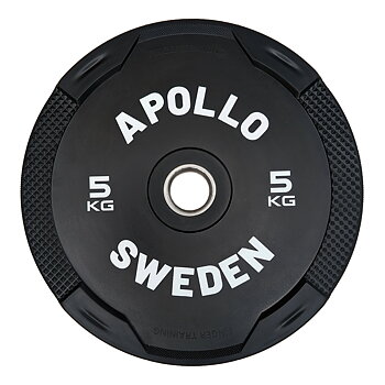 Apollo Bumper Plate Svart 5 kg - Easy Grip