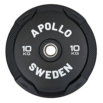 Apollo Bumper Plate Svart 10 kg - Easy Grip