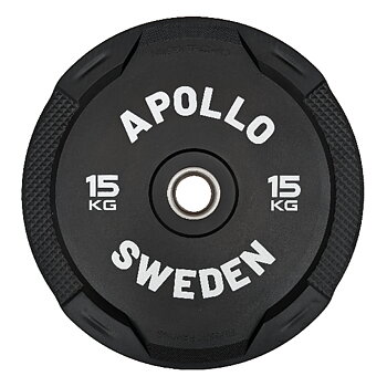 Apollo Bumper Plate Svart 15 kg - Easy Grip