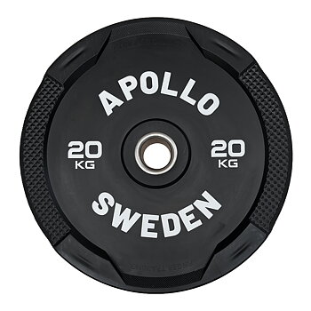 Apollo Bumper Plate Svart 20 kg - Easy Grip