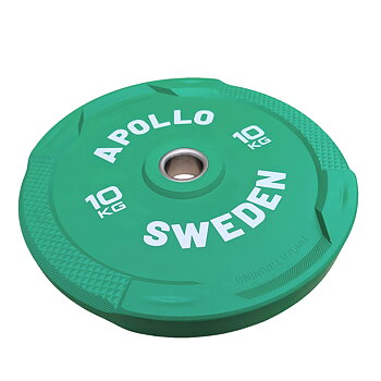 Apollo Bumper Plate Grön 10 kg - Easy Grip