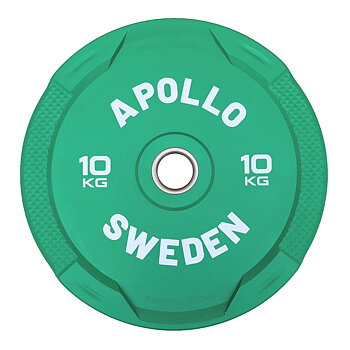 Apollo Bumper Plate Grön 10 kg - Easy Grip