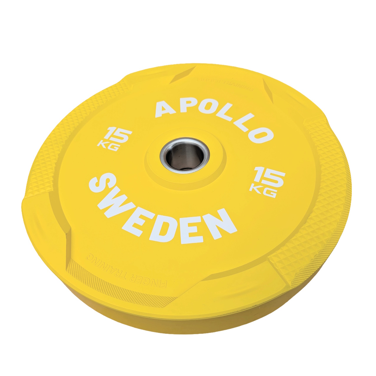 Apollo Bumper Plate Gul 15 kg - Easy Grip - 2