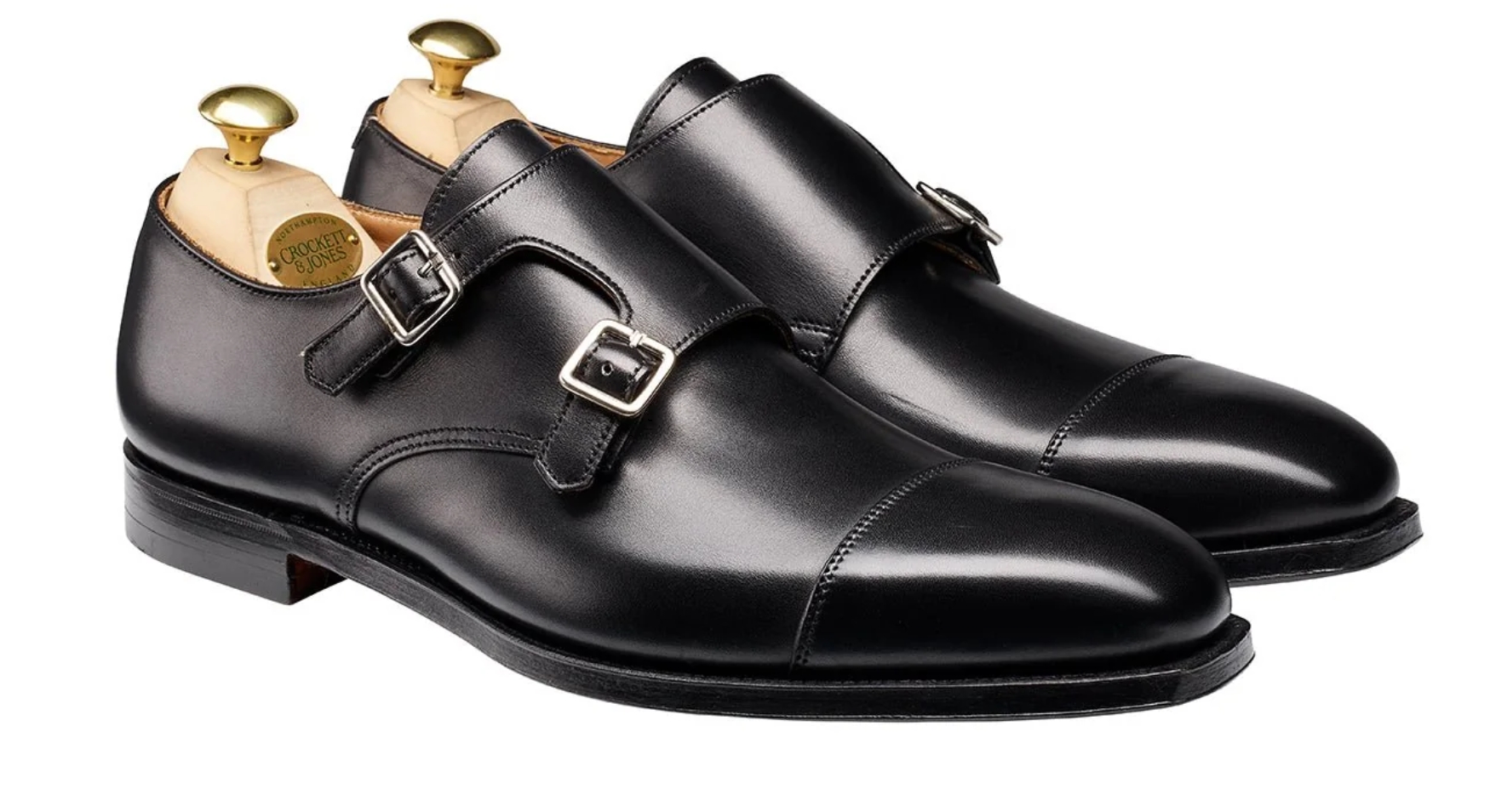 Lowndes Monk Strap, Black Calf, Crockett & Jones 