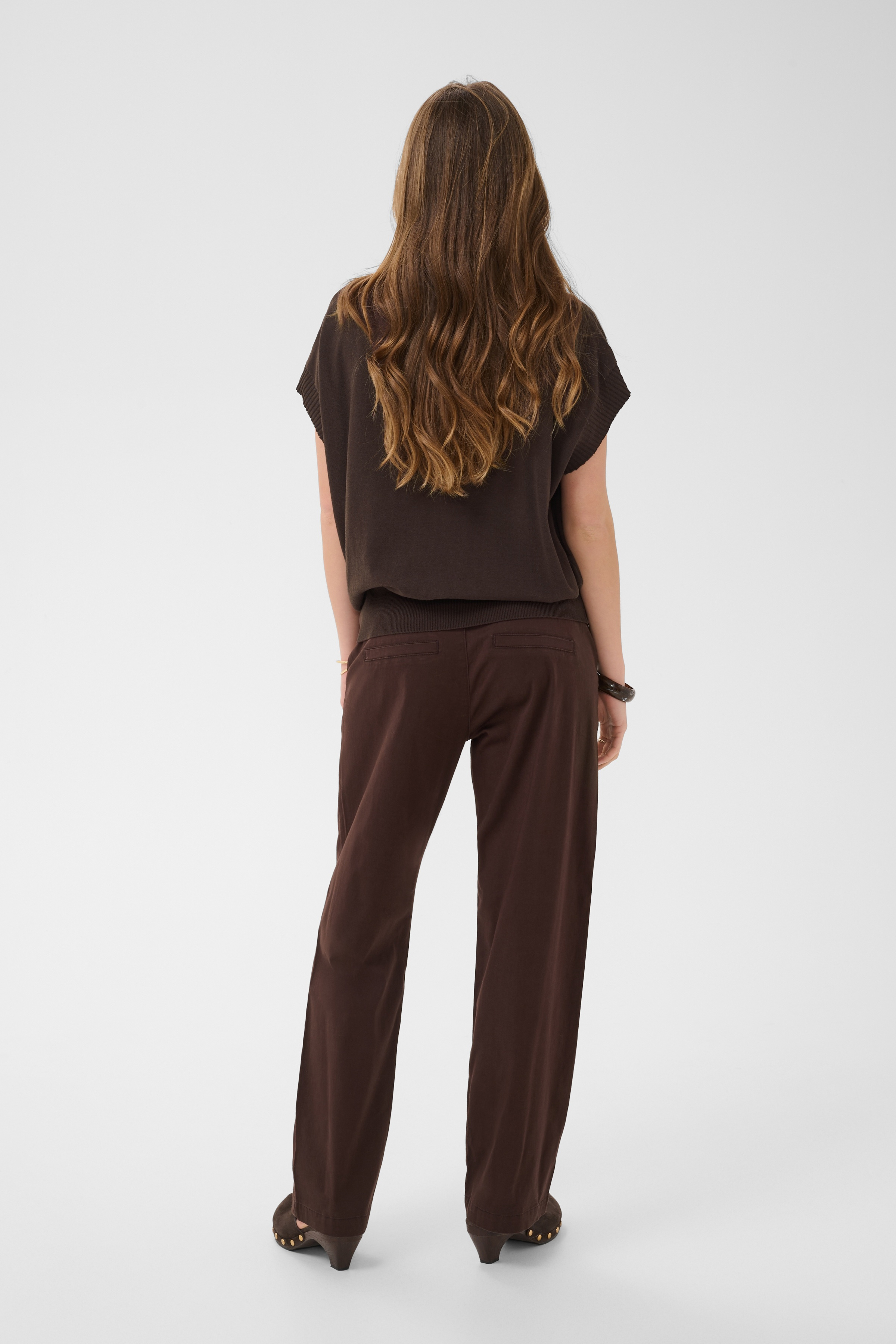 Cream Dela Knit Slipover Java - 2