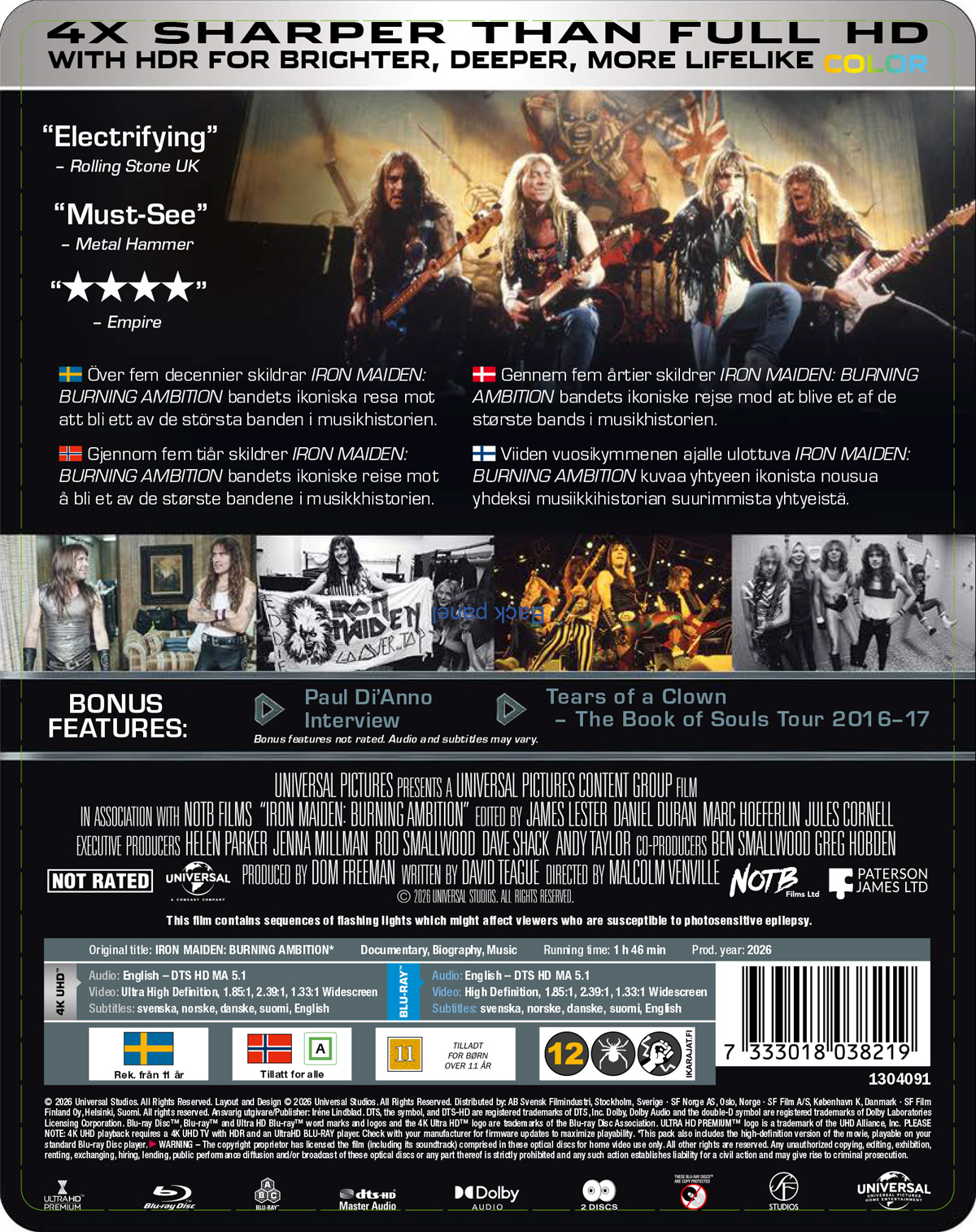 Iron Maiden: Burning Ambition (Limited Edition Steelbook) (4K Ultra HD + Blu-ray) - 2