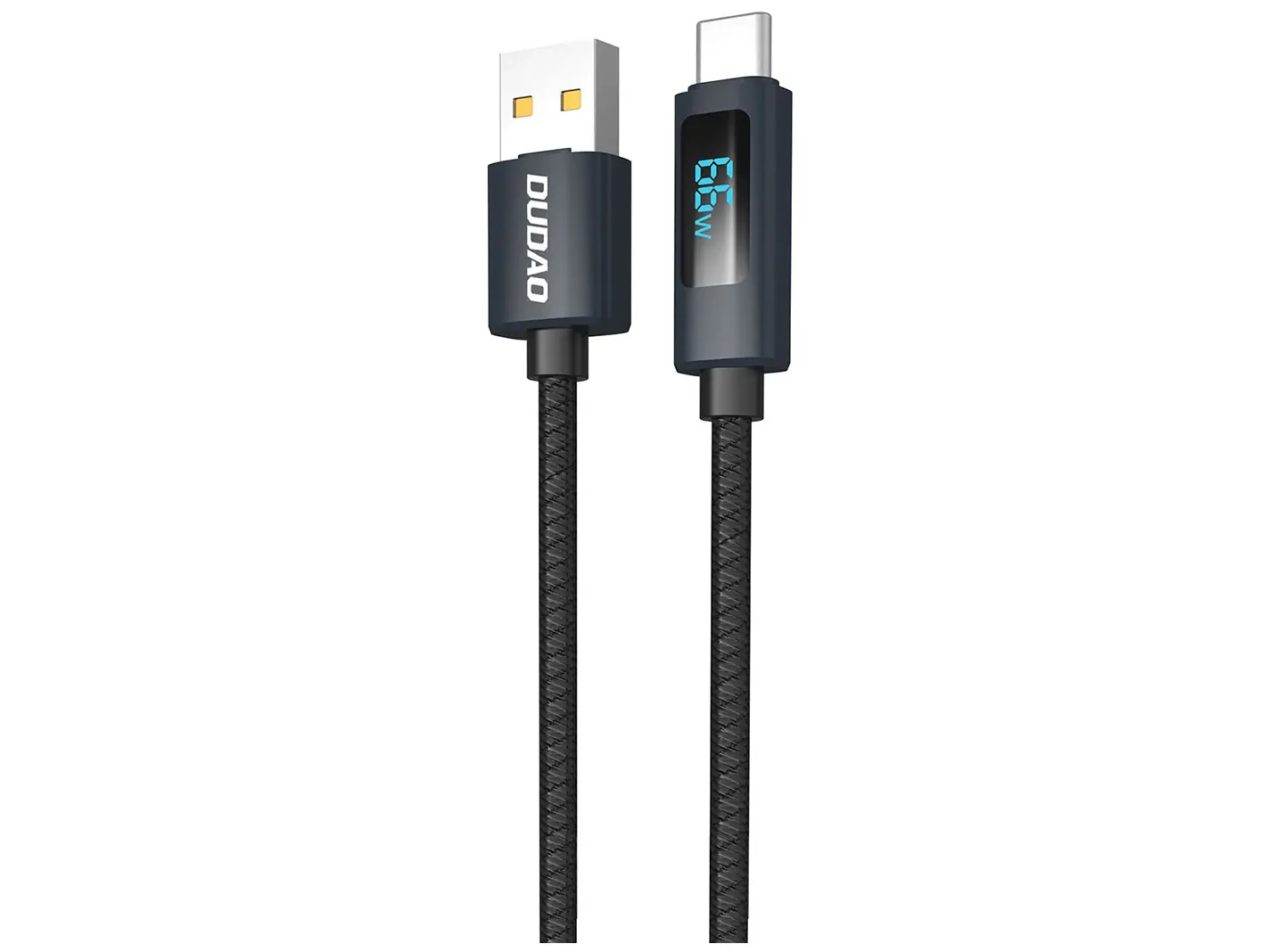 Dudao L7T USB-A till USB-C-kabel 66W 1m svart