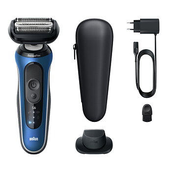 Braun Series 6 62-B1200S rakapparat för män Folie-rakapparat Trimmer Blå