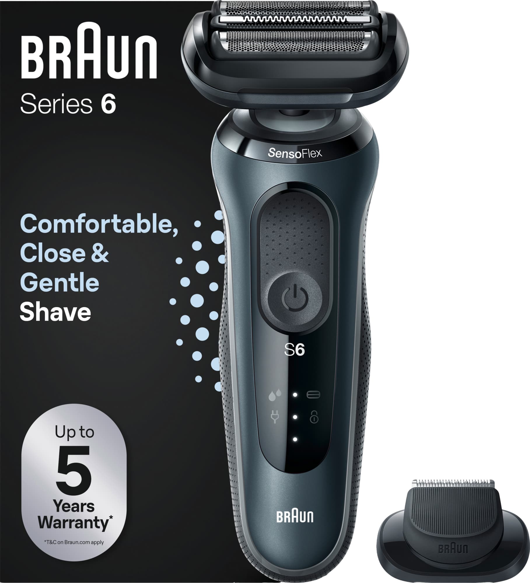 Braun Series 6 61-N1200s Rakapparat Svart
