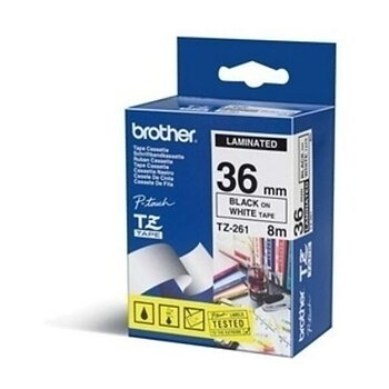 Brother Tape 36mm Svart/Vit