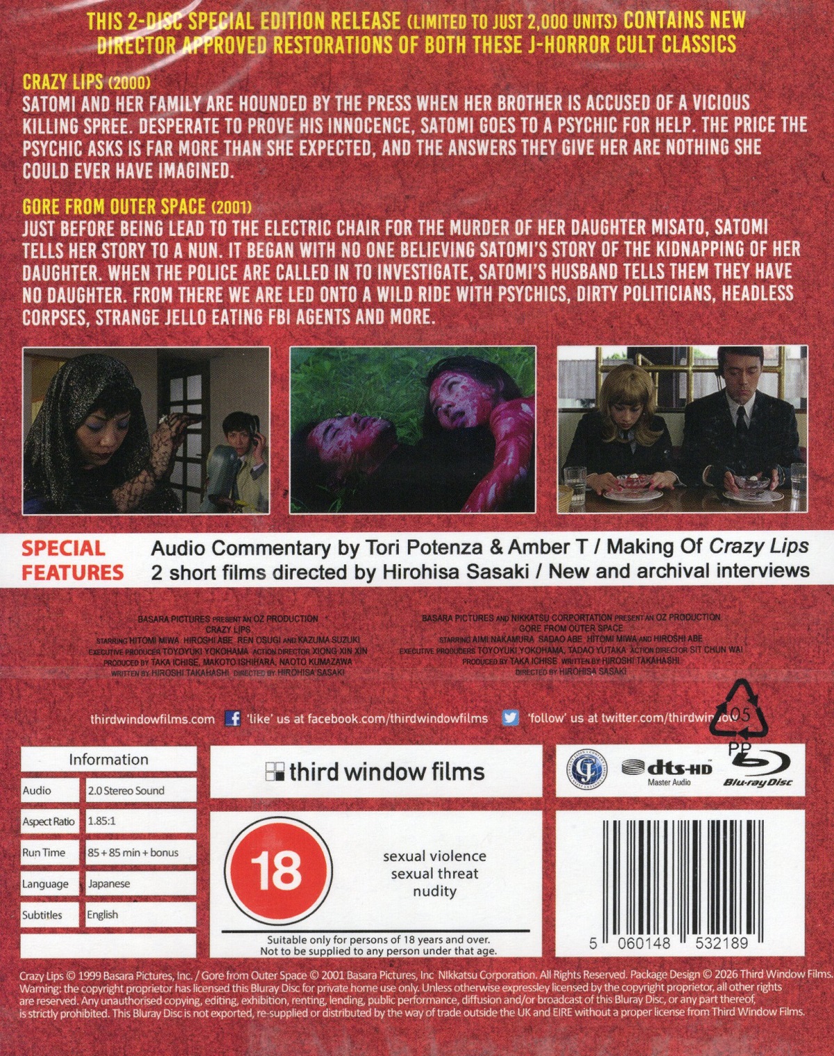 Crazy Lips / Gore From Outer Space (Limited Edition) (ej svensk text) (Blu-Ray) - 2