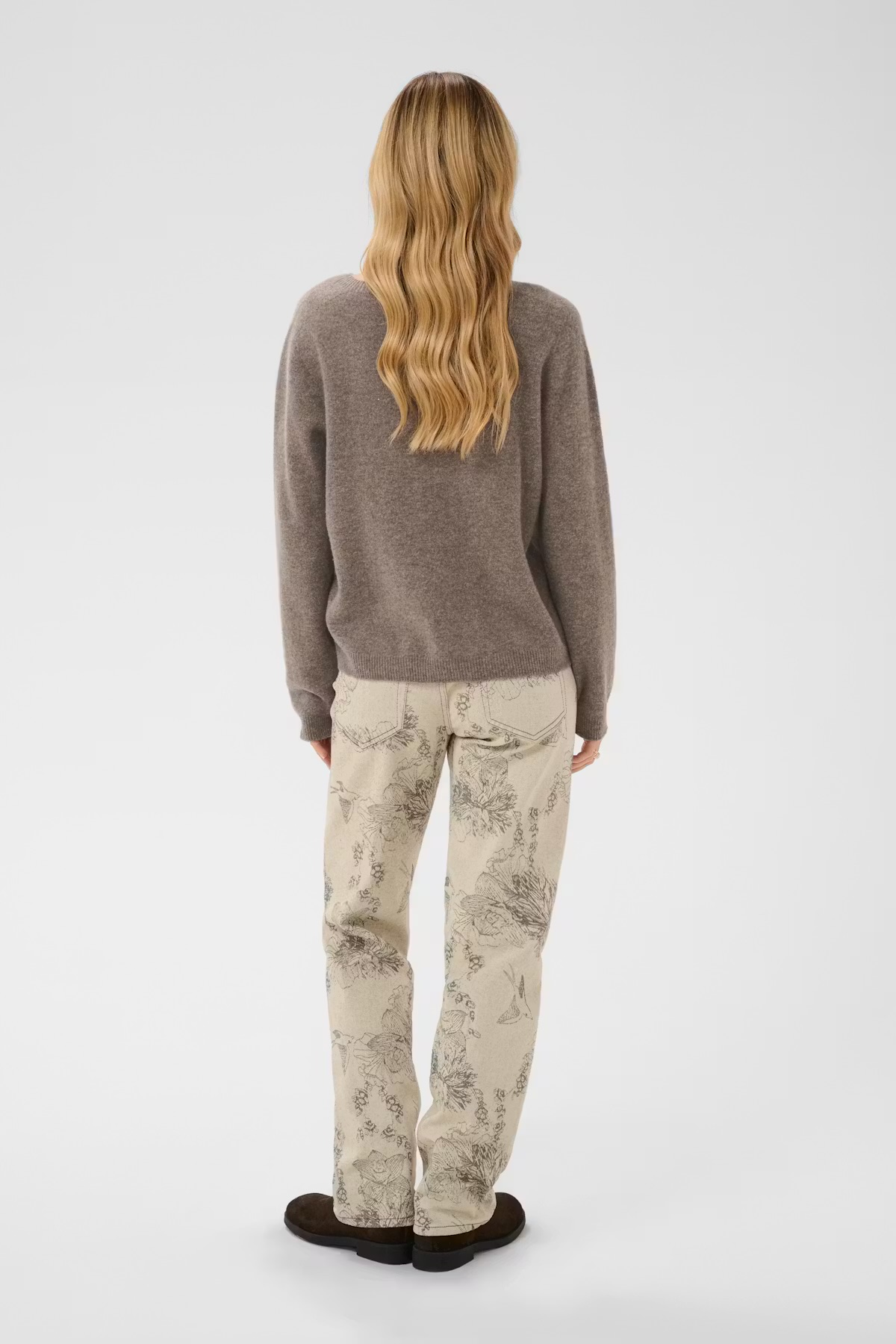 Cream Mela Knit Pullover Mahogany Rose  Melange - 3