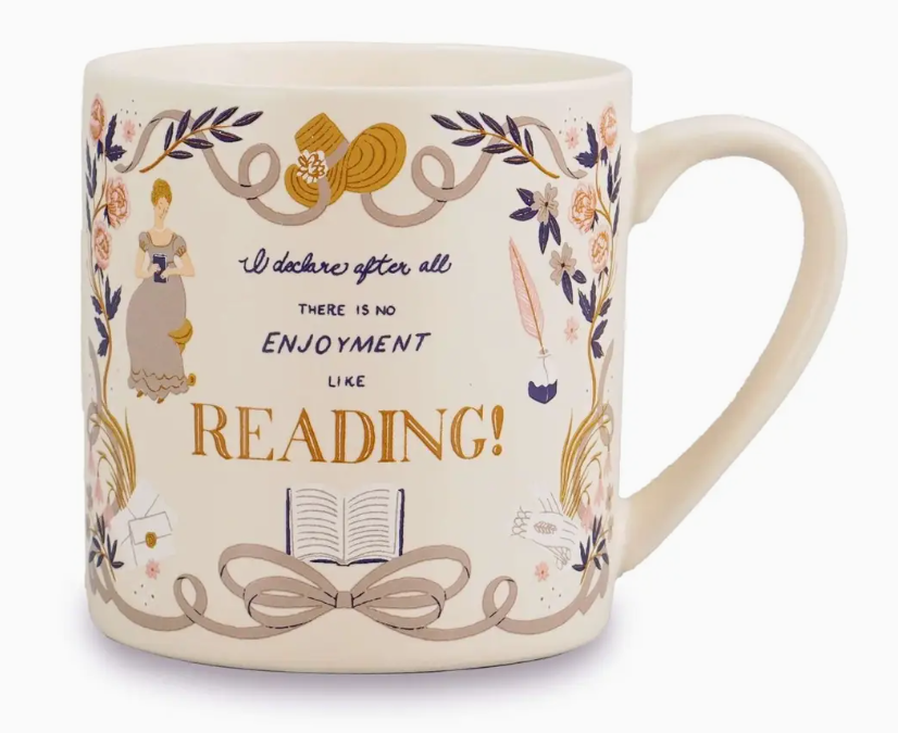 Pulteney Press : Jane Austen "There is no Enjoyment like Reading"   - Mugg 310 ml