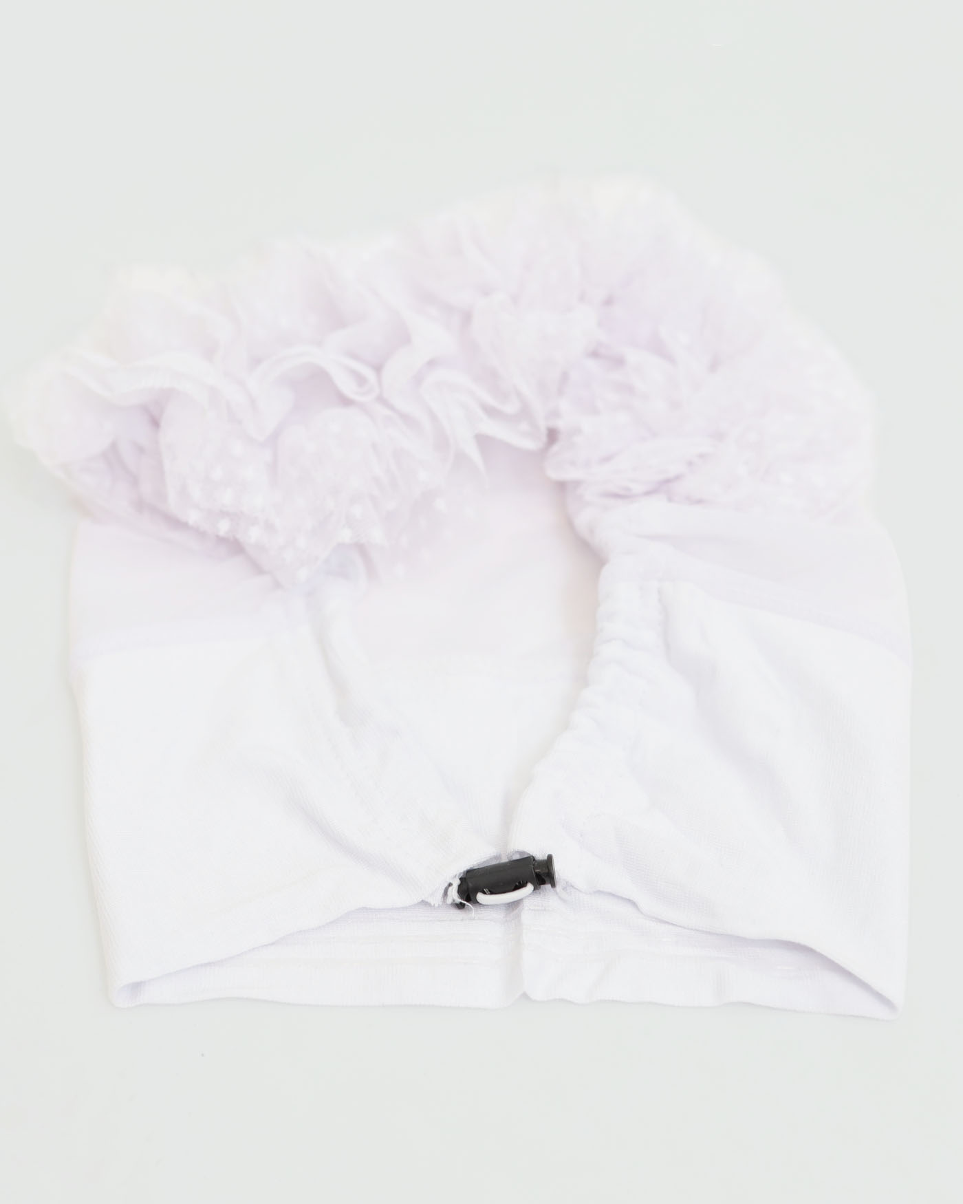 Adjustable Underscarf with Silicone and Puff - White - 2