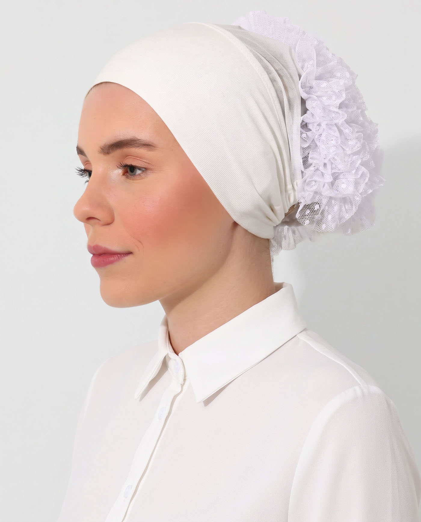 Justerbar Undersjal med Silikon och Puff - Off-White - 3