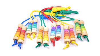 Randigt hopprep justerbart, 2,4 m 