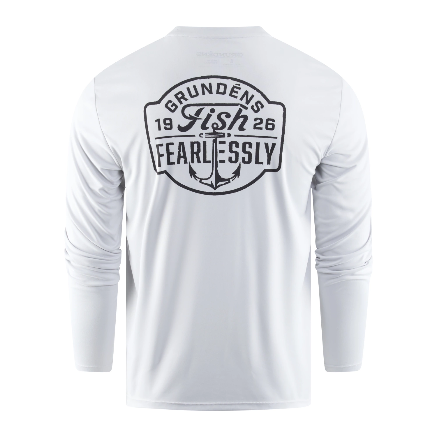 Grundéns Fish Fearlessly LS Tech Tee Grey Mist - UPF 50 Sun protection