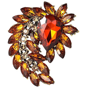 Brosch brown/red
