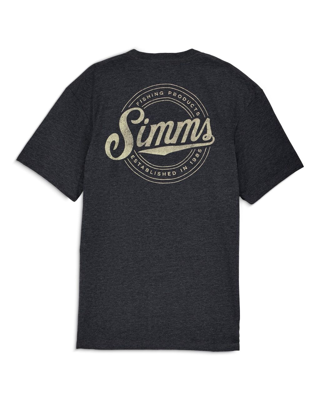 Simms Circle Lockup T-Shirt Charcoal Heater