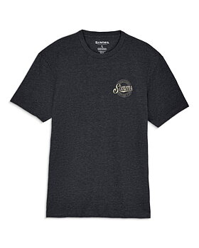 Simms Circle Lockup T-Shirt Charcoal Heater