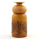 Lisa Larson (1981) Unique Yellow Vase with with Relief Decor 19 cm