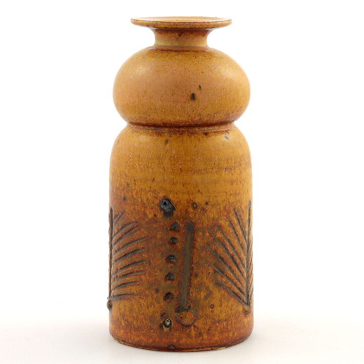 リサラーソン  一点もの  黄色いベース  レリーフ装飾  19cm  1981年