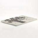Börje Skohg (1970s) Unique Wall Plaque with Abstract Silver Paste Decor 36 cm