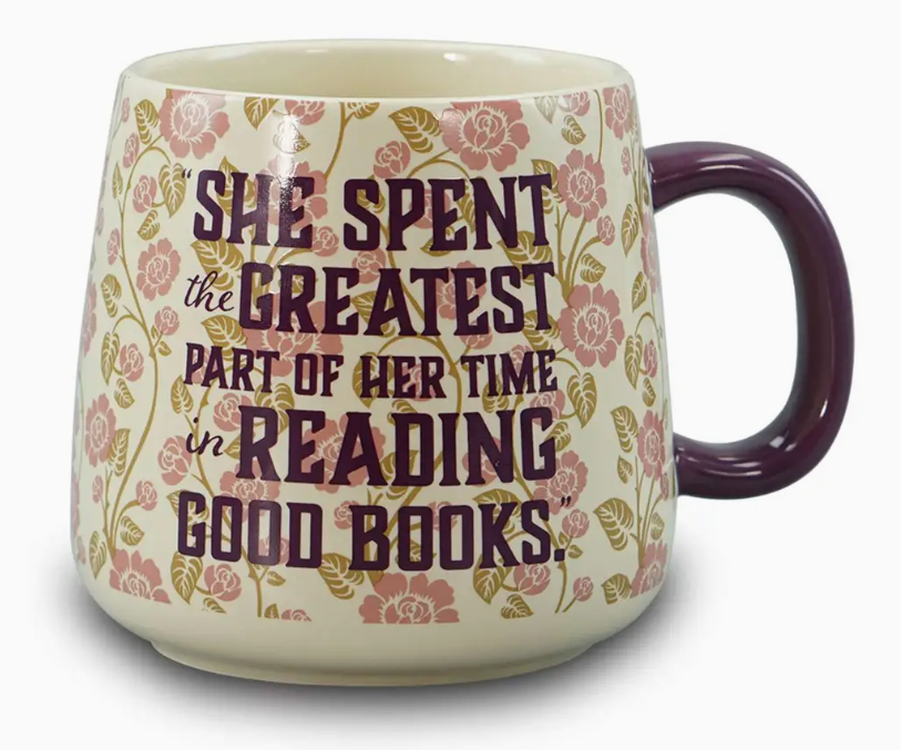 Pulteney Press : Beauty and the Beast "She spent the Greatest Part of Her Time in Reading Good Books"   - Mugg 370 ml