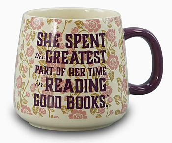 Pulteney Press : Beauty and the Beast "She spent the Greatest Part of Her Time in Reading Good Books"   - Mugg 370 ml