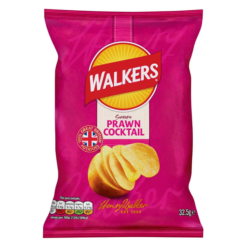 Walkers Prawn Coctail Crisps 32.5g