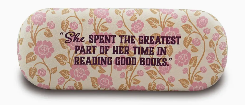 Pulteney Press : Beauty and the Beast "She spent the Greatest Part of Her Time in Reading Good Books"   - Glasögonfodral med matchande putsduk