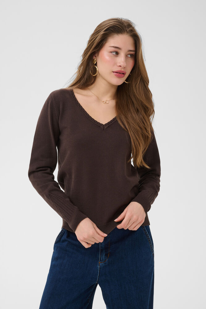 Cream Dela Knit Pullover Java - 3