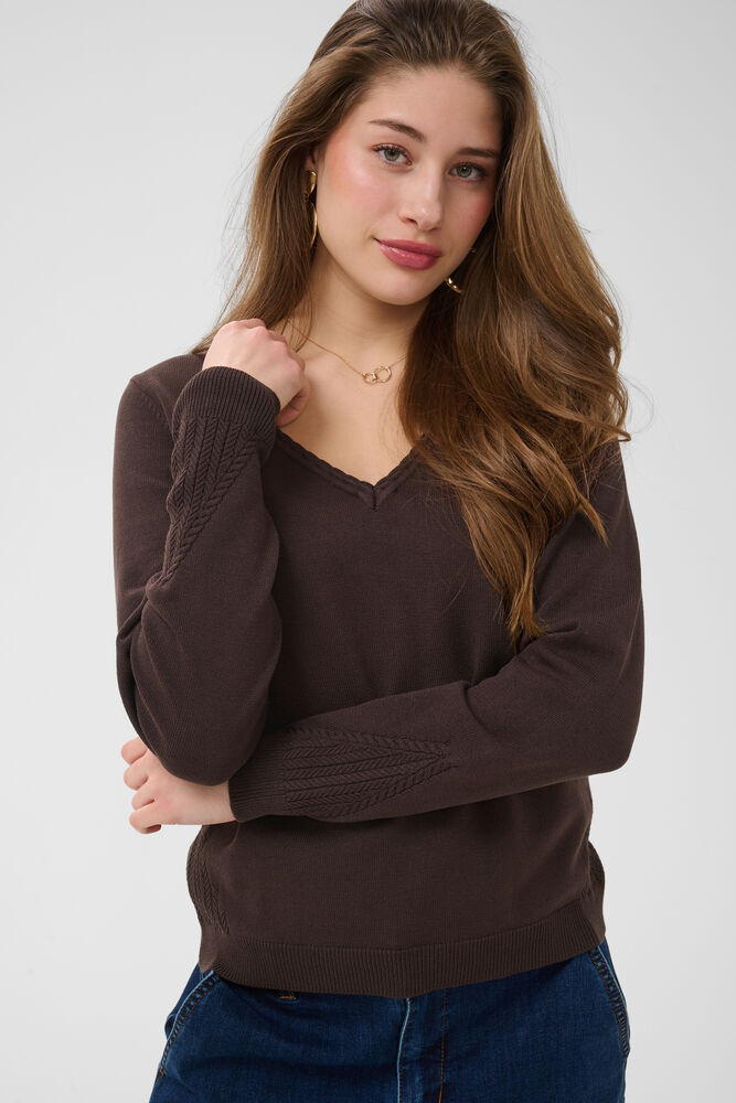 Cream Dela Knit Pullover Java - 4