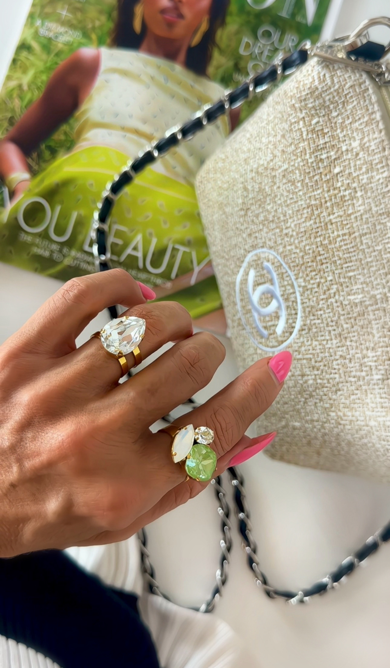 Ring Cruz Paradise Green Lux combo Gold - 5