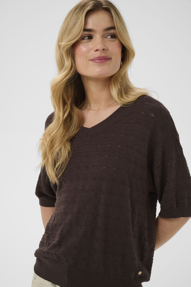Cream Annali Short Knit Pullover Java - 2