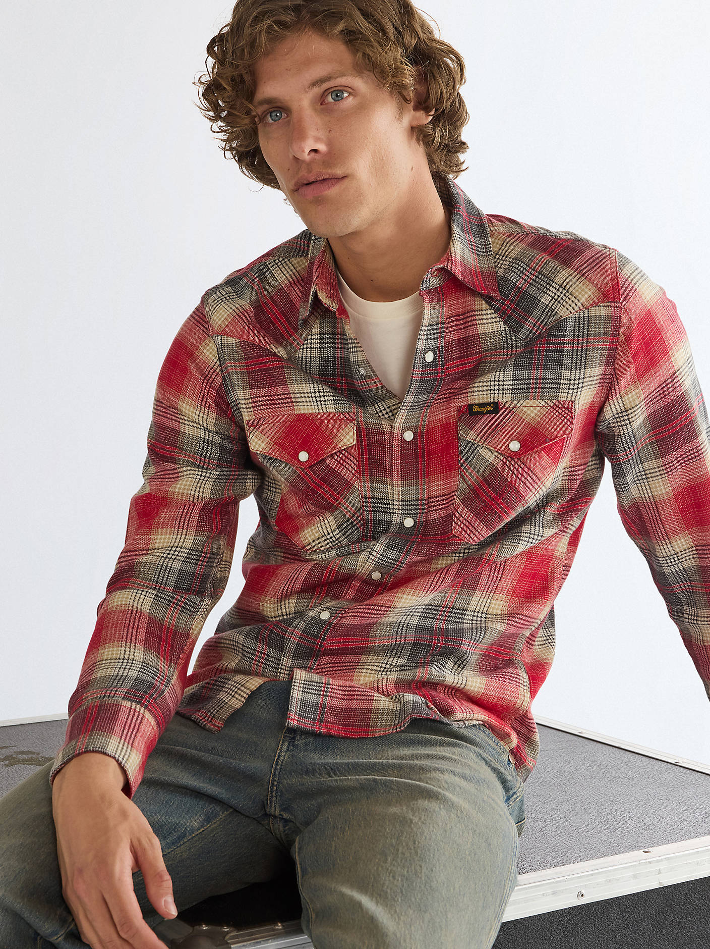 wrangler western shirt chili pepper - 4