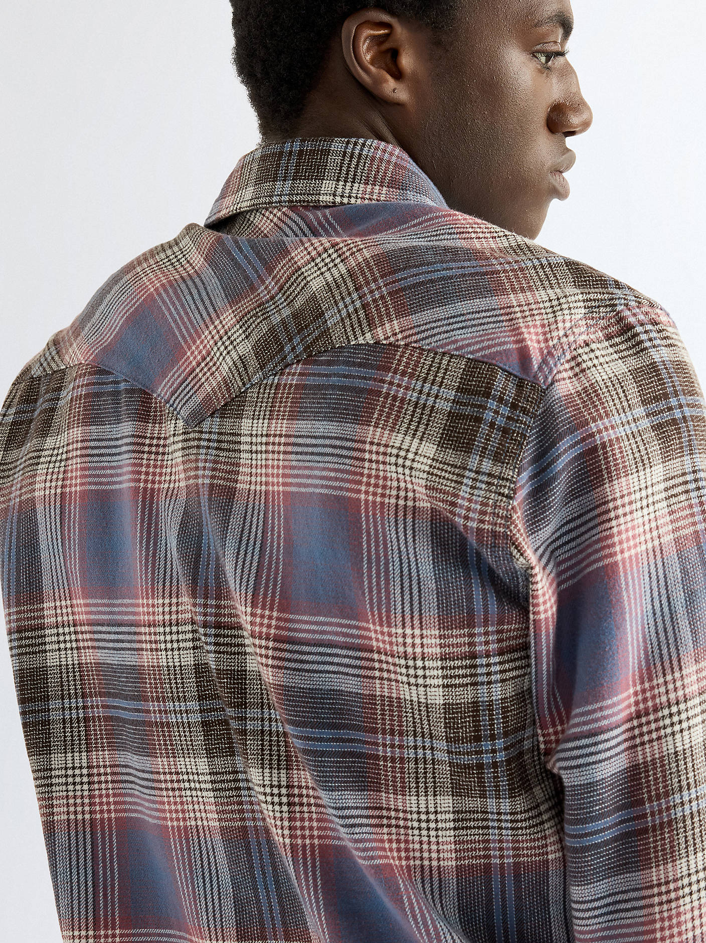 wrangler western shirt soft brown - 4