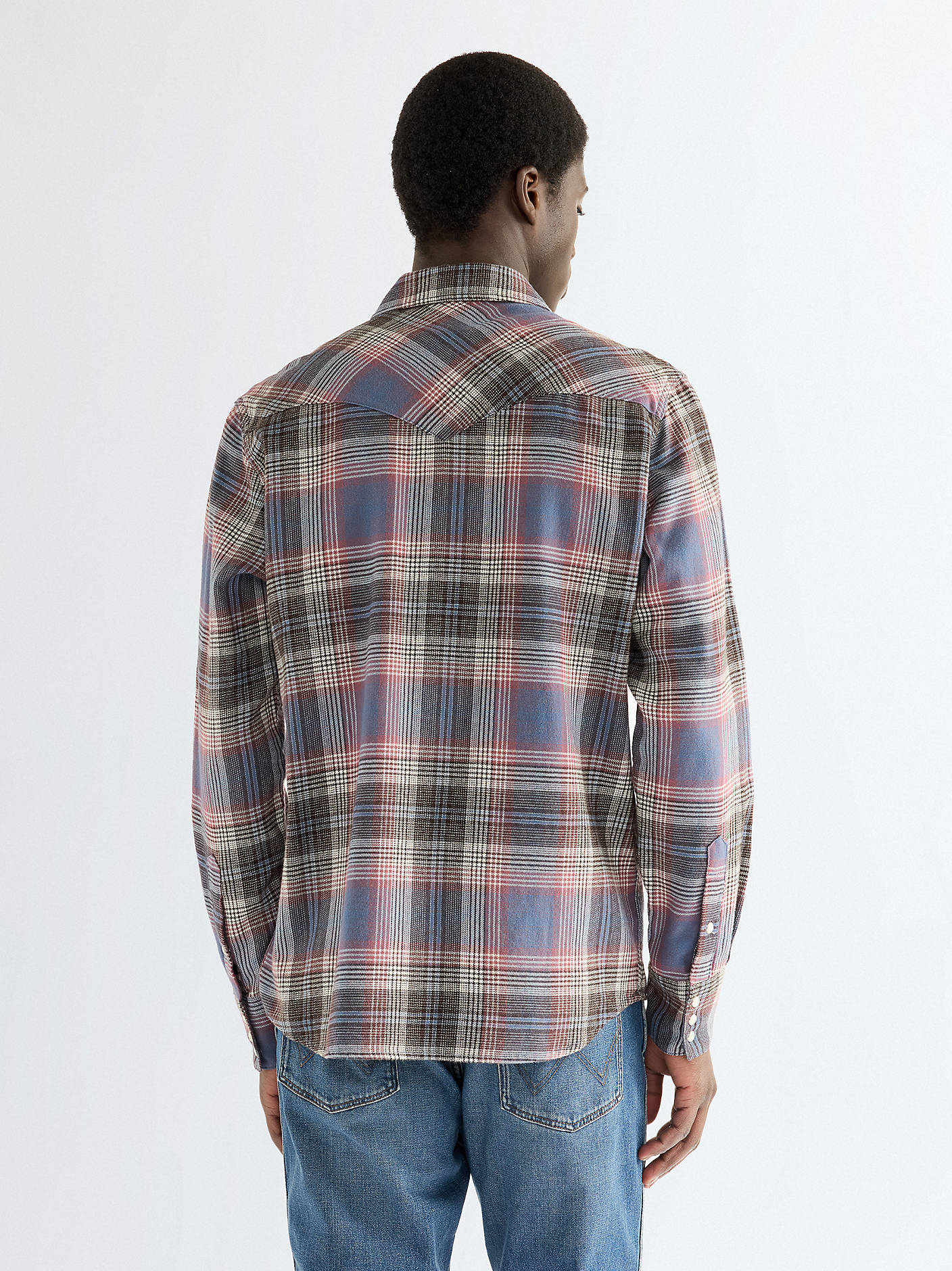 wrangler western shirt soft brown - 2