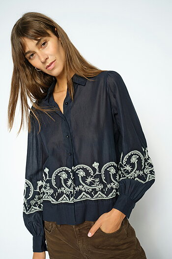 MMSilca Lino Shirt Salute Navy