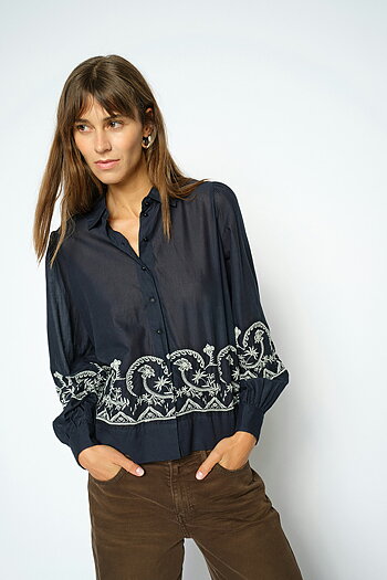 MMSilca Lino Shirt Salute Navy