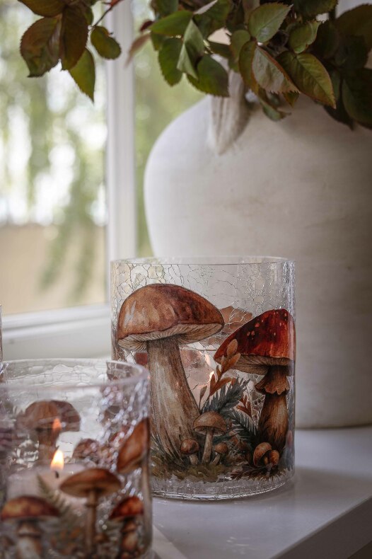 Majas Lykta Autumn Forest Mushrooms Stor