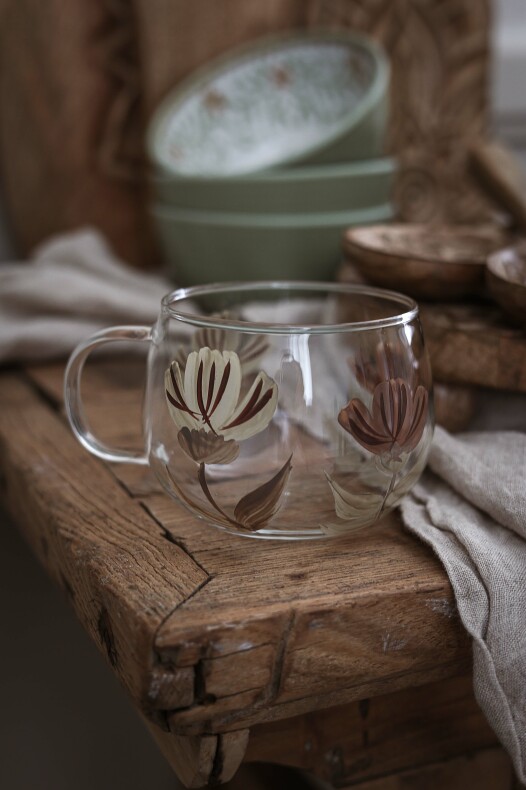 Maja's Blomia Flower Glass Mug