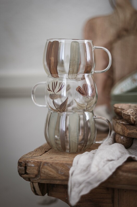 Maja's Blomia Green Glass Mug - 2