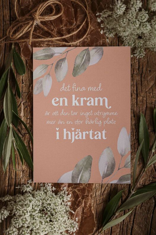 Majas postkort Store gavekort Et kram
