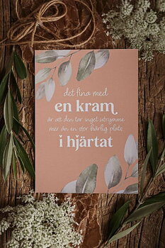 Majas postkort Store gavekort Et kram