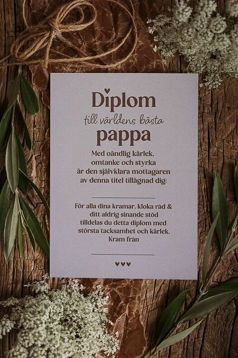 product-image Majas postkort – Stort gavekort – Far-diplom